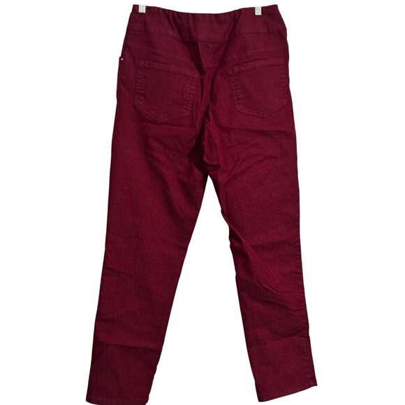 Blair Womens 10MS Burgundy Denim Stretch Pants - Picture 5 of 7